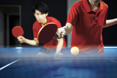 俱乐部活动健身房加强乒乓球双打背景图片