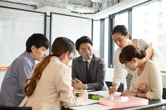 语言学校讲师教学生中文图片