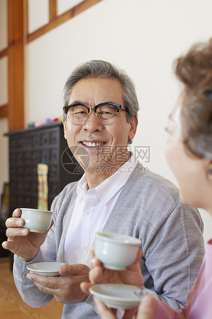 食物前视图丈夫祖父祖母老夫妇图片