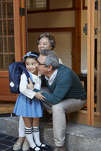 汉诺克成人成年女子祖父祖母孙女图片