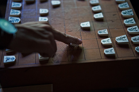 下日式象棋手部特写图片