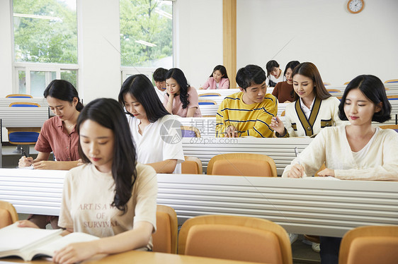 教授和大学生讨论问题图片