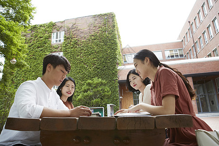 书里画背景-书里画摄影图片-韩国幸福图书馆年轻女子大学生生活图片