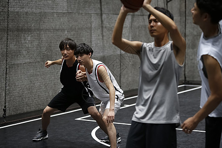 人物运动服锻炼男子打篮球图片