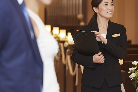 婚礼策划人和宴会经理讨论高清图片女企业家经理住所婚礼策划师高清