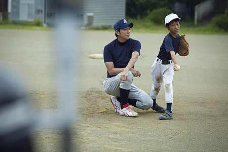 人物小朋友儿童男孩棒球运动员实践的投球画象图片