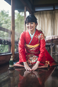 日式和服少女写真图片