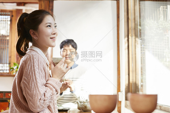 大学生亚洲人表示情人情侣约会茶室图片