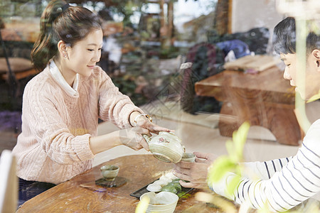 茶壶餐馆麻糬情人情侣约会茶室图片