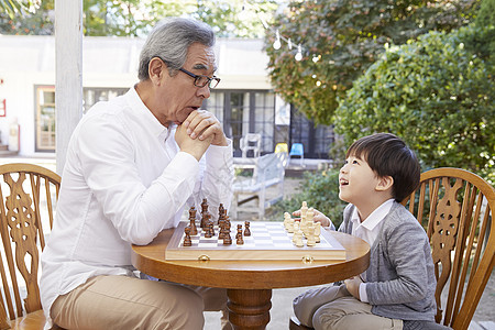 棋盘握手神谕祖父孙子象棋图片