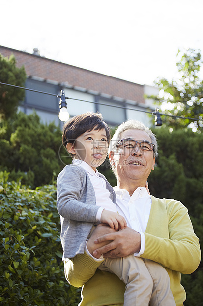 隔代祖孙情幸福融洽图片