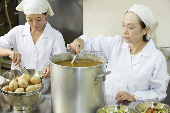 食堂厨师烹调午餐做饭图片