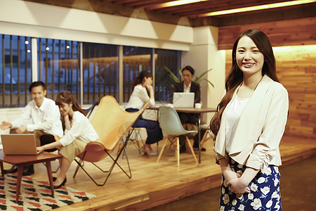 商务女职员日本人商业公司简介图片素材