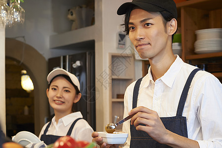 女士餐厅双人咖啡厅厨房员工图片