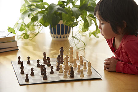 下棋的孩子图片