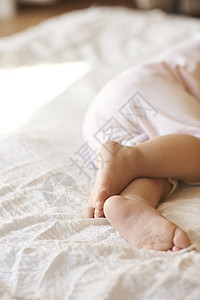 脚沉睡毯子婴儿男人睡眠韩语背景图片