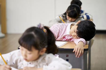 写作业的小学生图片