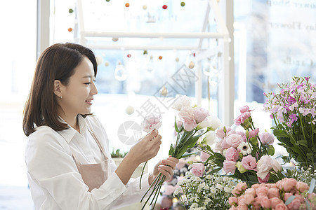 表示毒蛇举起花店年轻女子韩国人图片