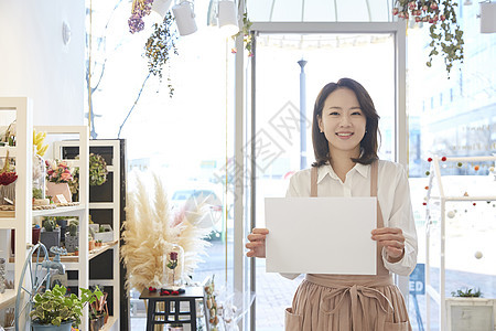 评价陈列半身像花店年轻女子韩国人图片