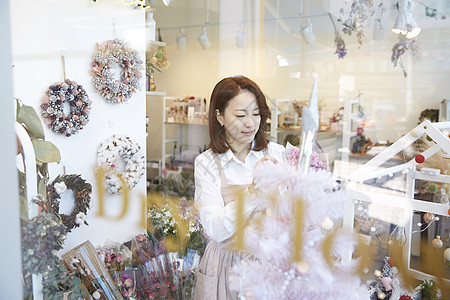 近距离迷笛负责人花店年轻女子韩国人图片