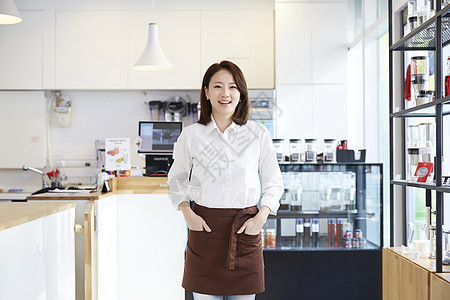 青年手韩国咖啡馆咖啡师韩语图片