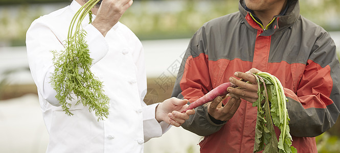 拿着胡萝卜的成年男子图片