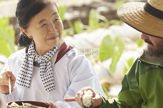 外国人体验农业种植图片