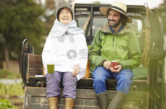 在农田工作的人图片