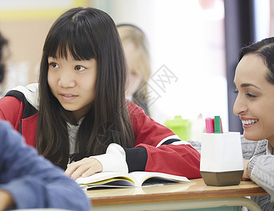 国际学校课堂上认真听课的学生图片