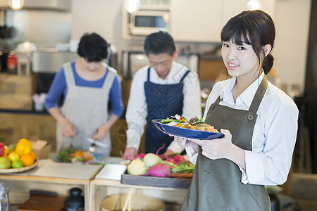 人物人类菜肴咖啡厅兼职人员图片