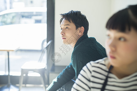 人物男人们碟工作在咖啡馆休息的食物事务的人图片