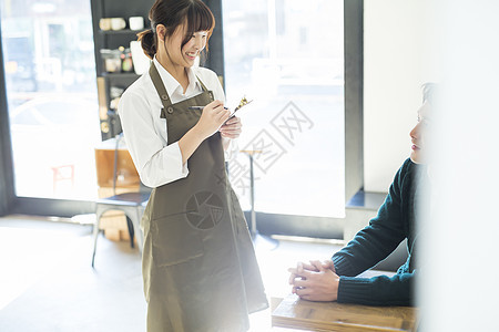 明亮人物二十多岁咖啡厅兼职人员图片