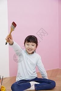 微笑判断举起绘画儿童韩语背景图片