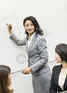 总裁美女正在开会的女白领背景