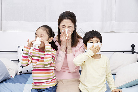 一家人感冒流鼻涕图片