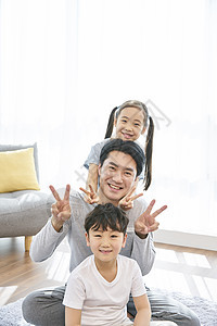 负责人快乐的生活房子家人爸爸女儿儿子韩国人图片