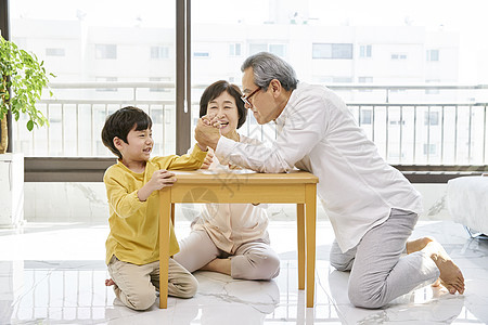 爷爷奶奶在家里带孩子图片