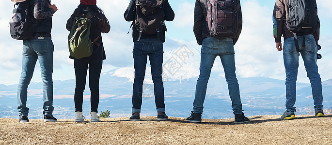 女士预期文稿空间富士山观看外国人图片