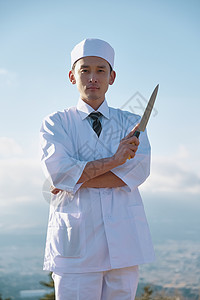 大厨主厨凉爽cookfujisanjapanportrait图片