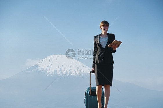 生活商界女绝美的景色女商人外国人商务旅行图片