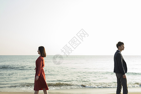 厨余垃圾破碎分离分离海滨人物夫妻告别形象背景