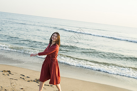 女友美丽文稿空间女海岸图片