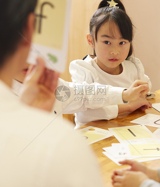 指导员女士们肖像儿童英语课堂图片