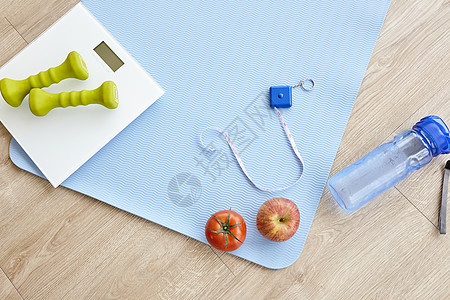 饮食水水果健身器材静物图片