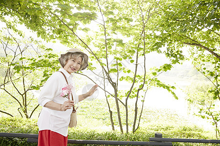 负责人植物超时生活女人老人韩国人图片