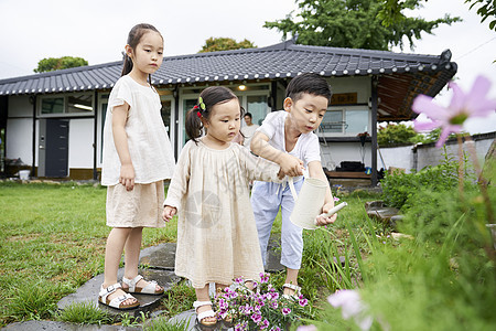 住房院子非常小生活房子花园家庭韩语图片