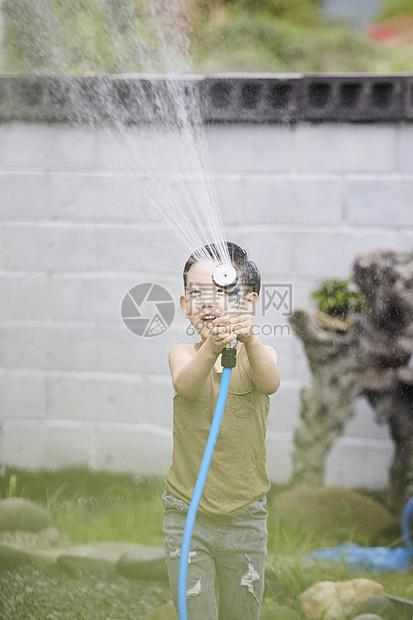 夏天非常小户外的生活房子花园家庭韩语图片