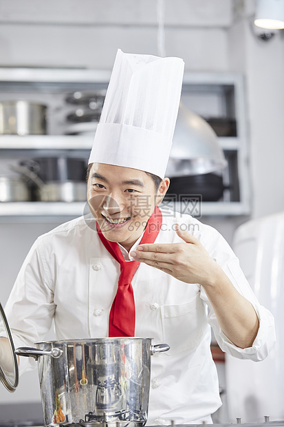 唐尼食物前视图厨师伙计韩国人图片