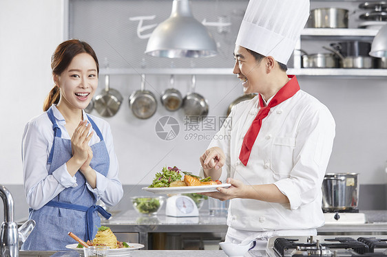 韩国人表示轮廓烹饪课厨师韩语图片