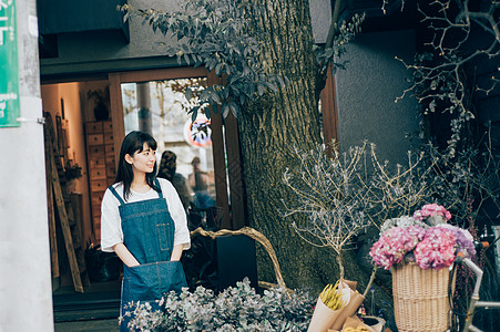 兼职工作漂亮花店女职工图片